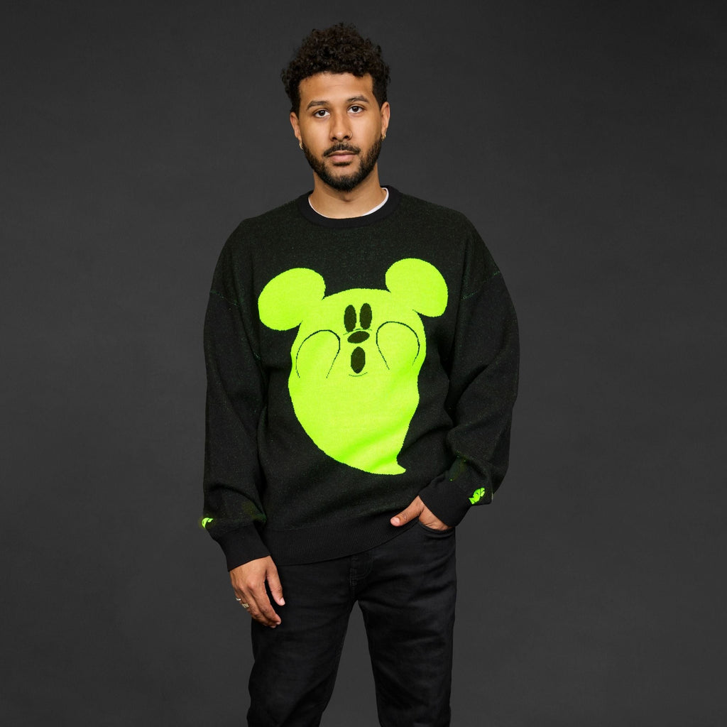 Disney Mickey Mouse Glow Ghost Knit Sweater