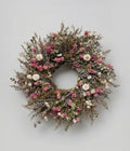 Camille Dried Blossom & Mixed Floral Wreath, 22"