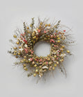 Isabelle Dried Eucalyptus & Pink Floral Wreath, 22"