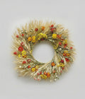 Louisa Dried Wheat & Mixed Floral Wreath, 22"