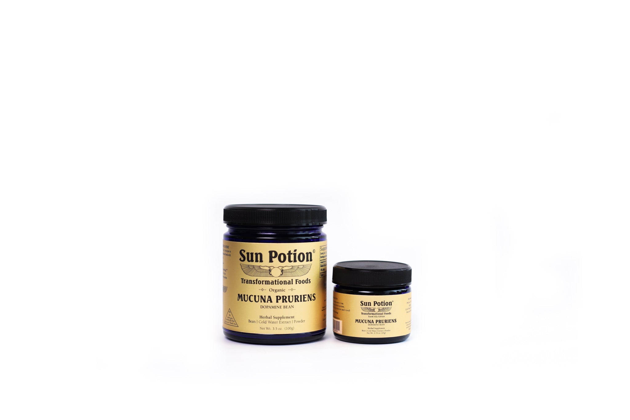 Organic Mucuna Pruriens Powder (Standard + Travel Pair)