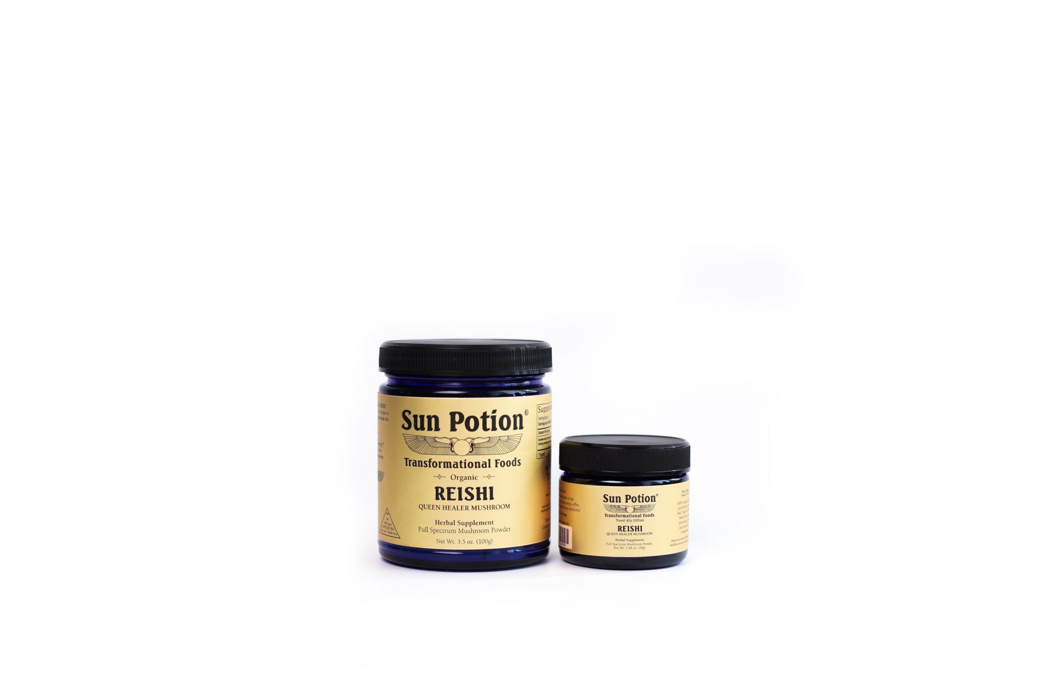Organic Reishi Mushroom Powder (Standard + Travel Pair)