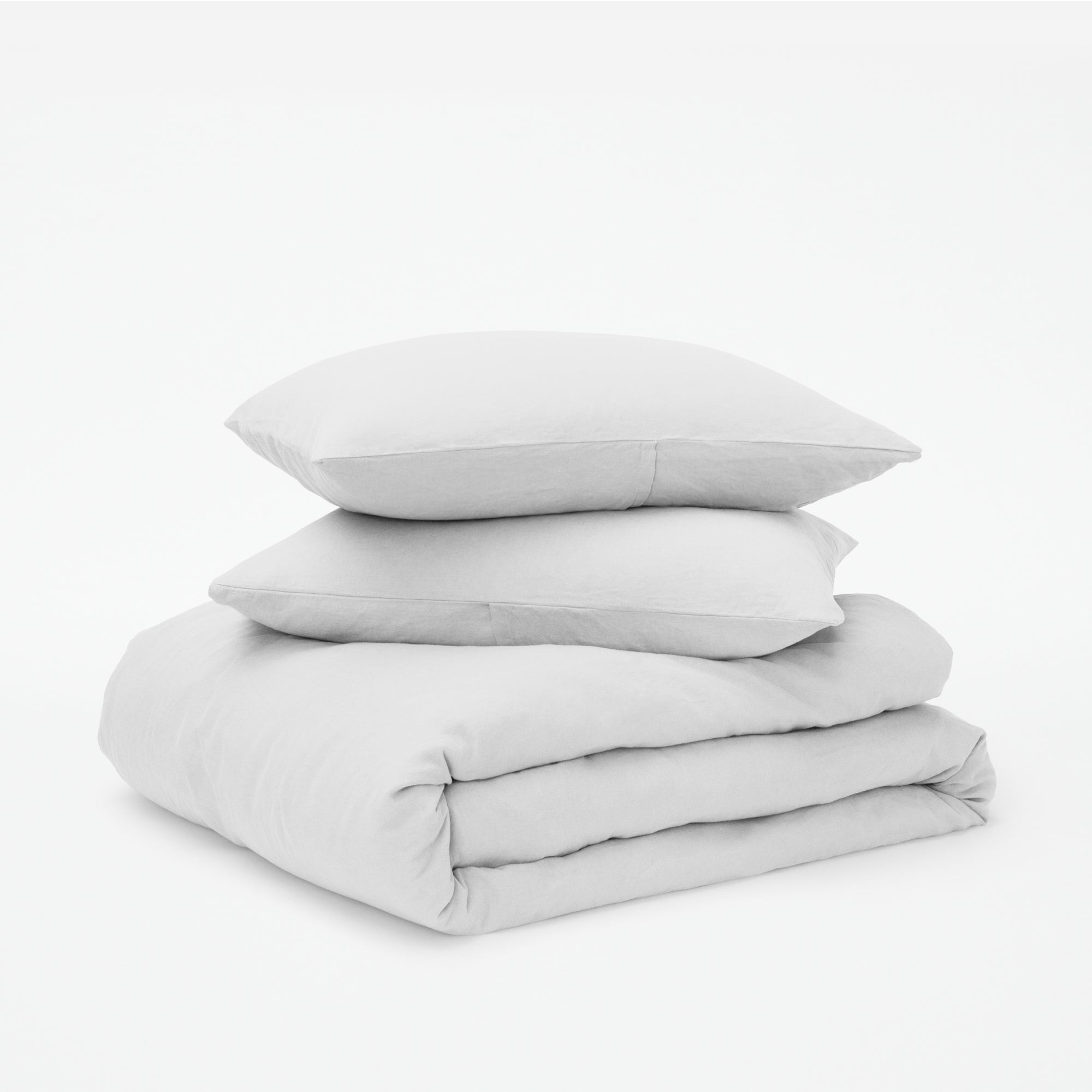 Linen-Cotton Blend Duvet Set - Cloud