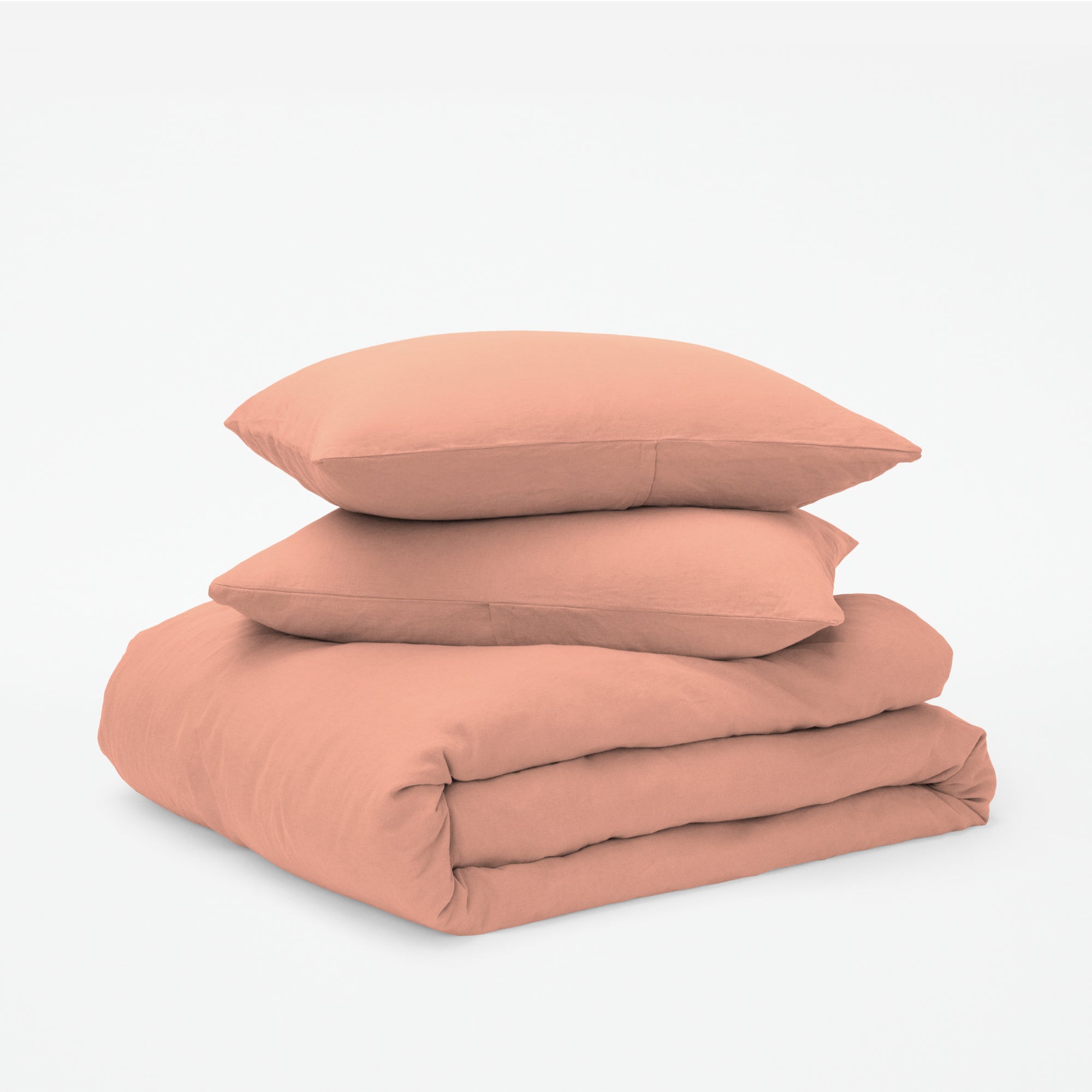 Linen-Cotton Blend Duvet Set - Muted Clay