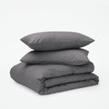 Classic Percale Duvet Set - Gray Quill
