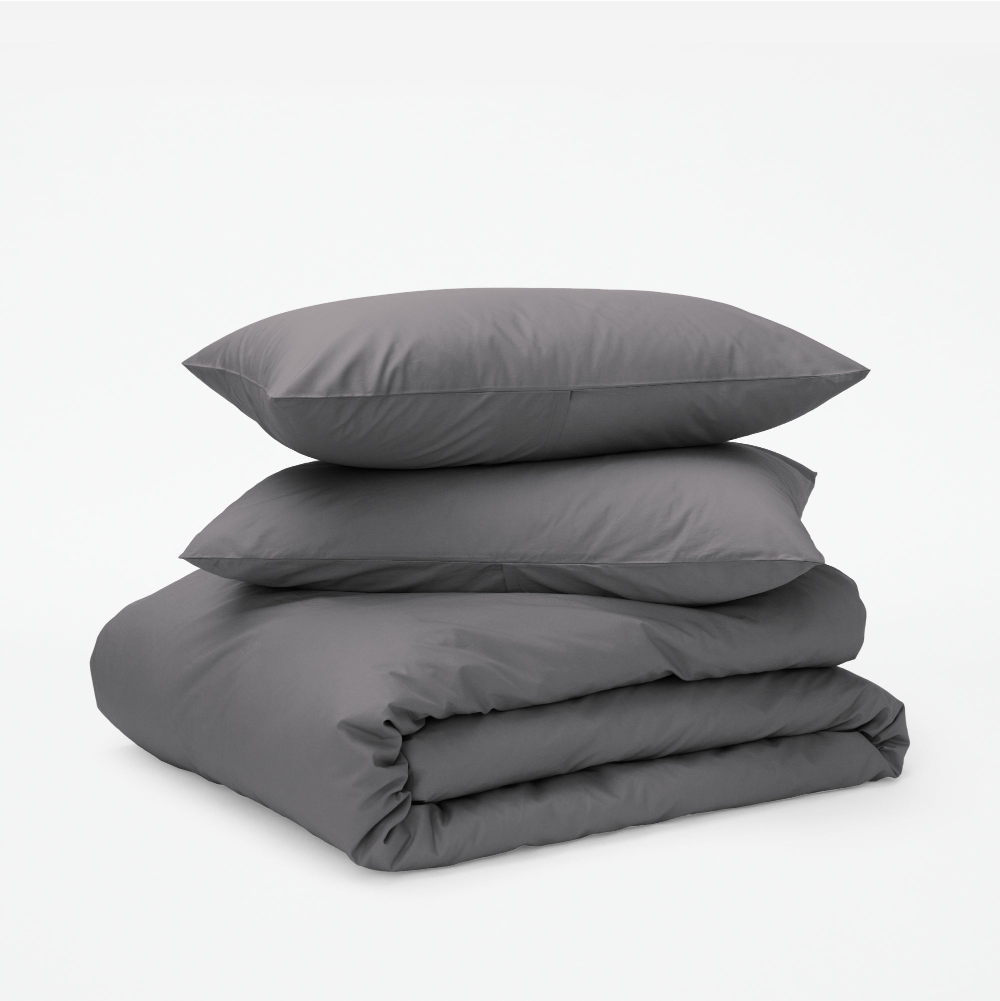 Classic Percale Duvet Set - Gray Quill
