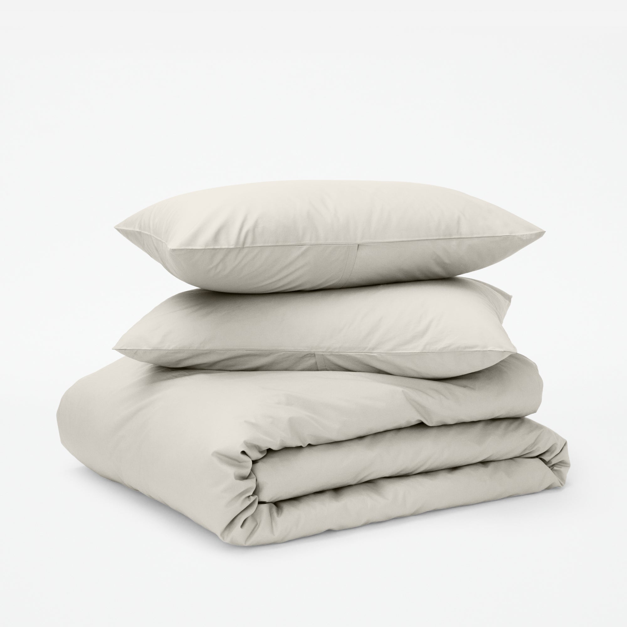 Classic Percale Duvet Set - Sand