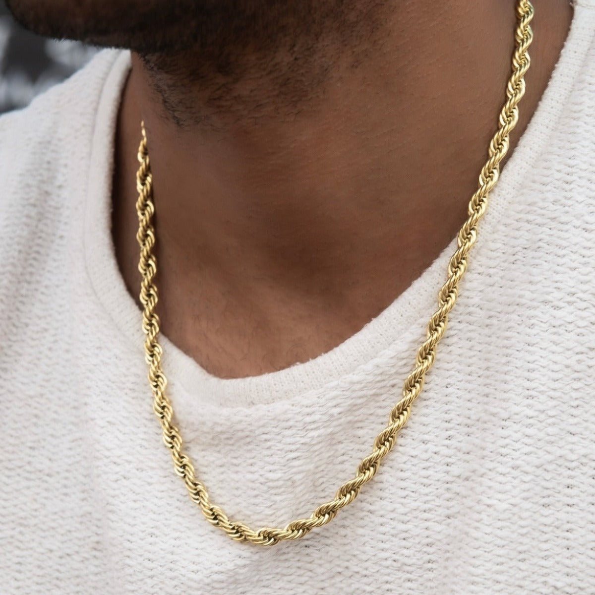 GLD Rope Chain in Yellow Gold- 6mm