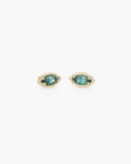 Marquise Studs Pair in 14K / Tourmaline