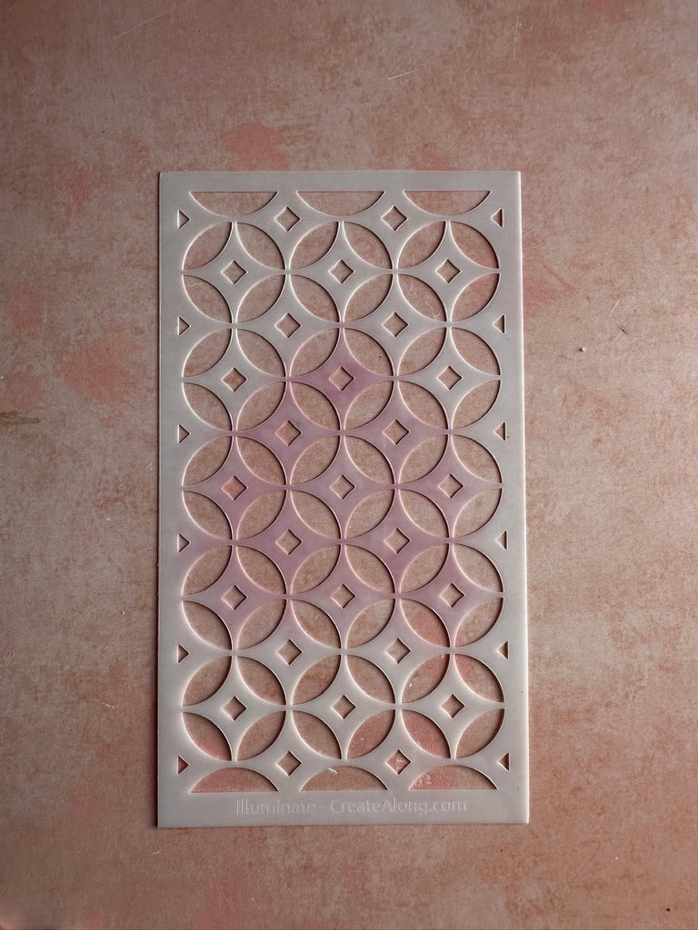 Illuminate polymer clay crafting mylar stencil texture sheet