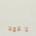 Turned Wood Egg Cup, Set of 4