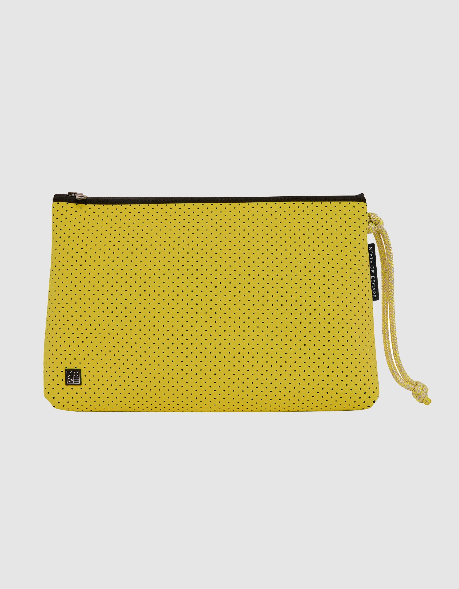 Everyday large pouch in chartreuse