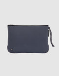 Everyday large flat pouch in pewter
