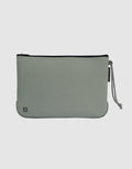 Everyday large flat pouch in sage green