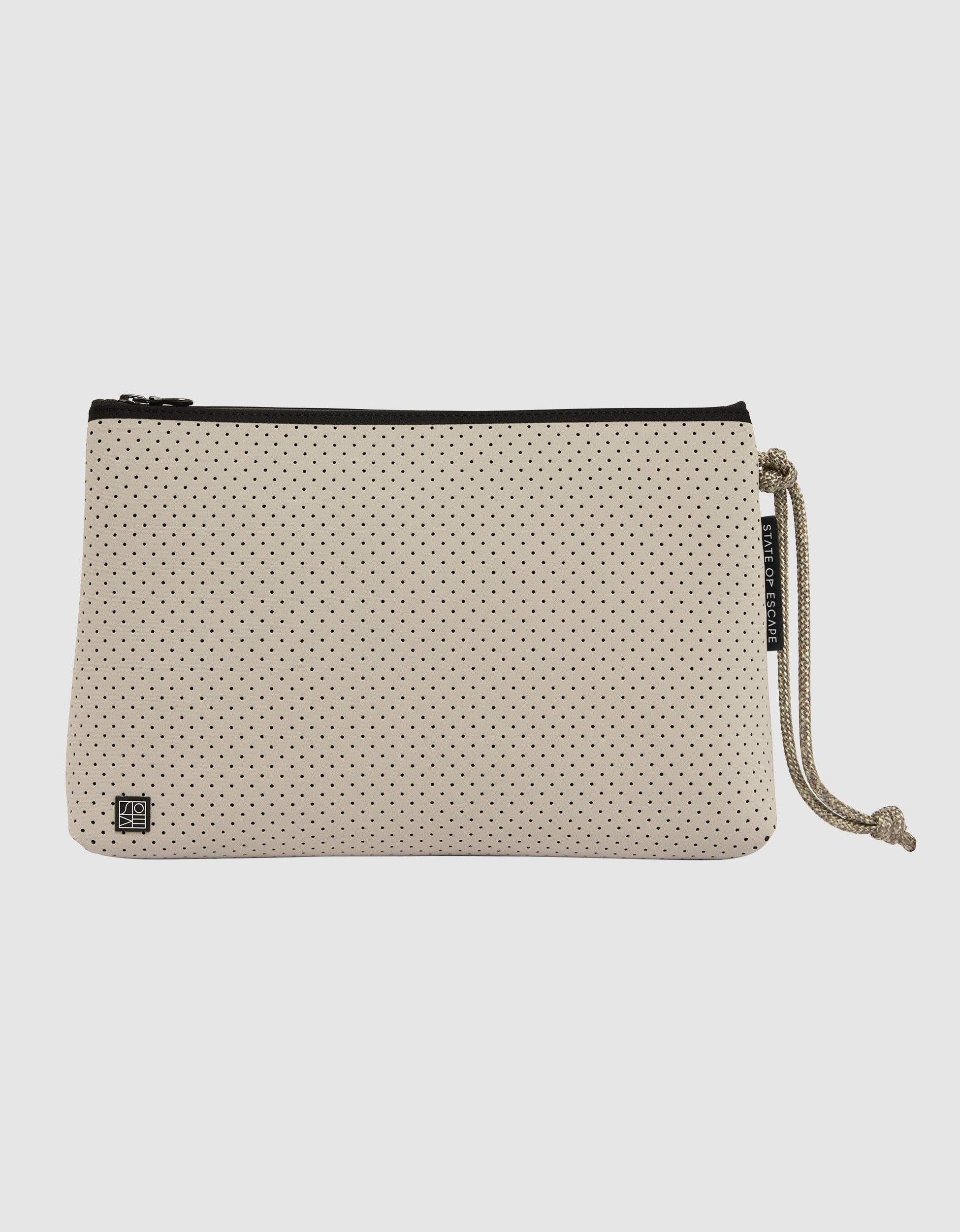Everyday large pouch in stone