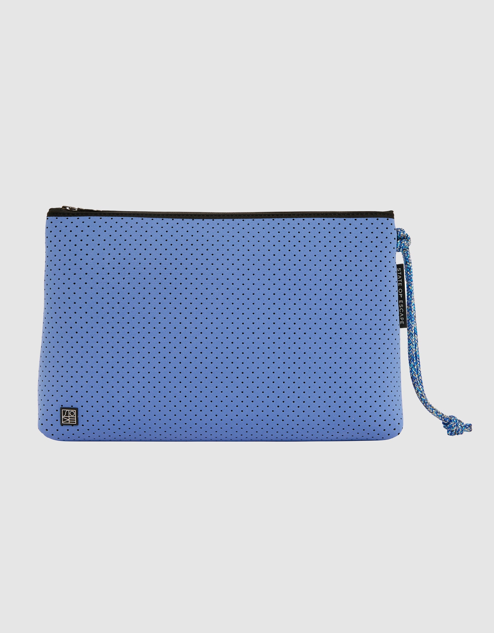 Everyday large pouch in washed cornflower