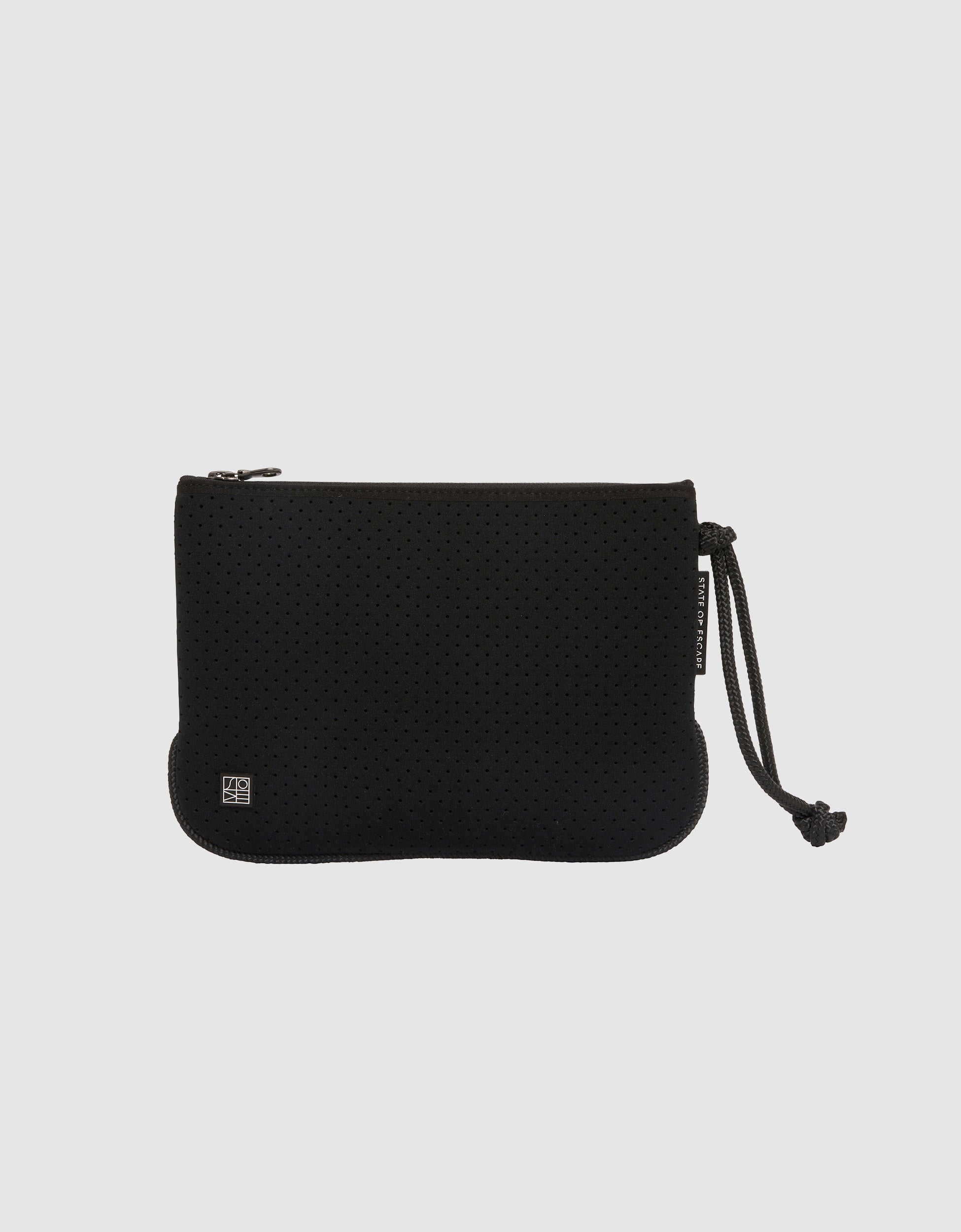 Everyday medium flat pouch in black