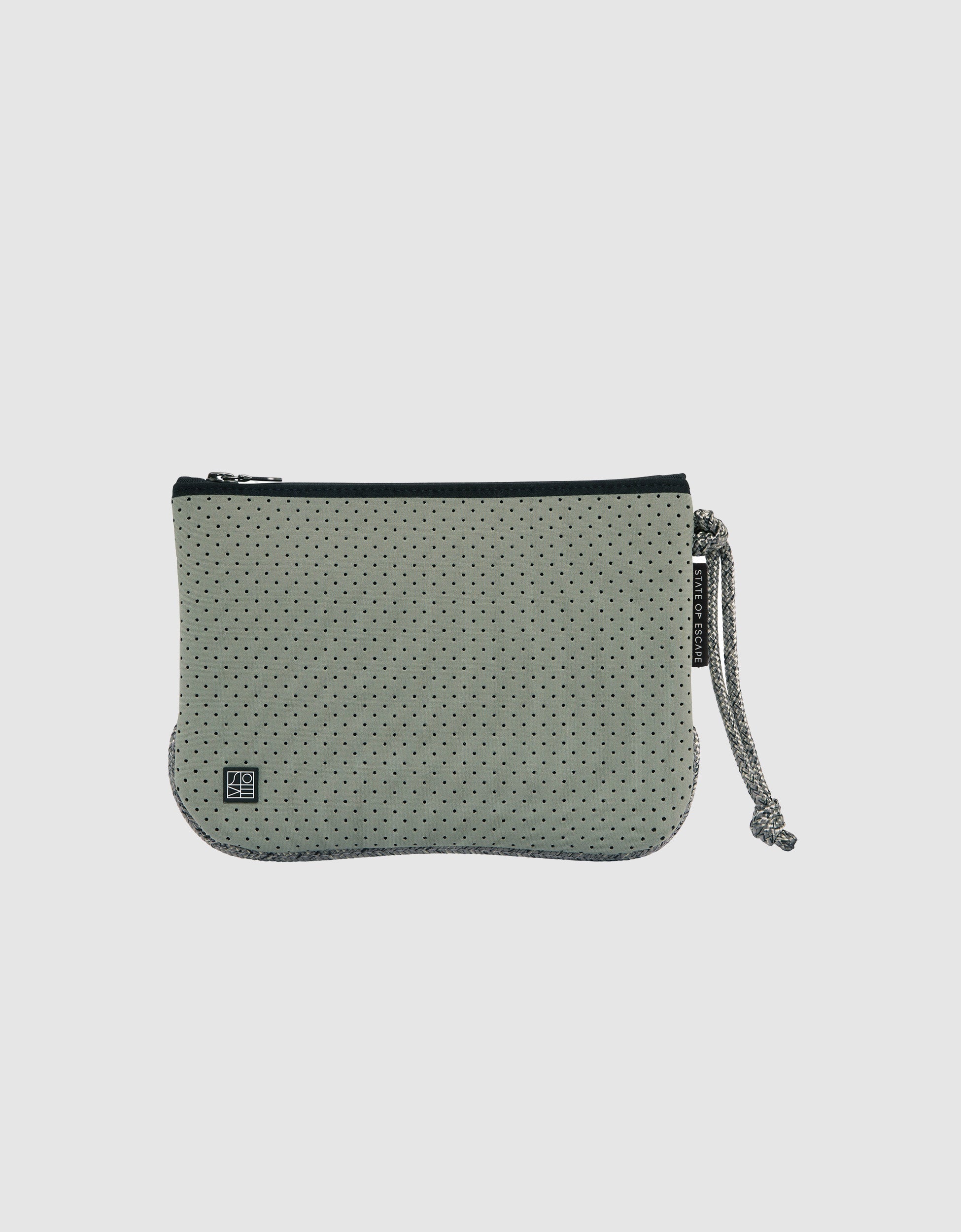 Everyday medium flat pouch in sage green