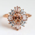 14K Rose Gold Victoria Vintage Cluster Ring
