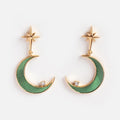 La Lune Teal Green Earrings