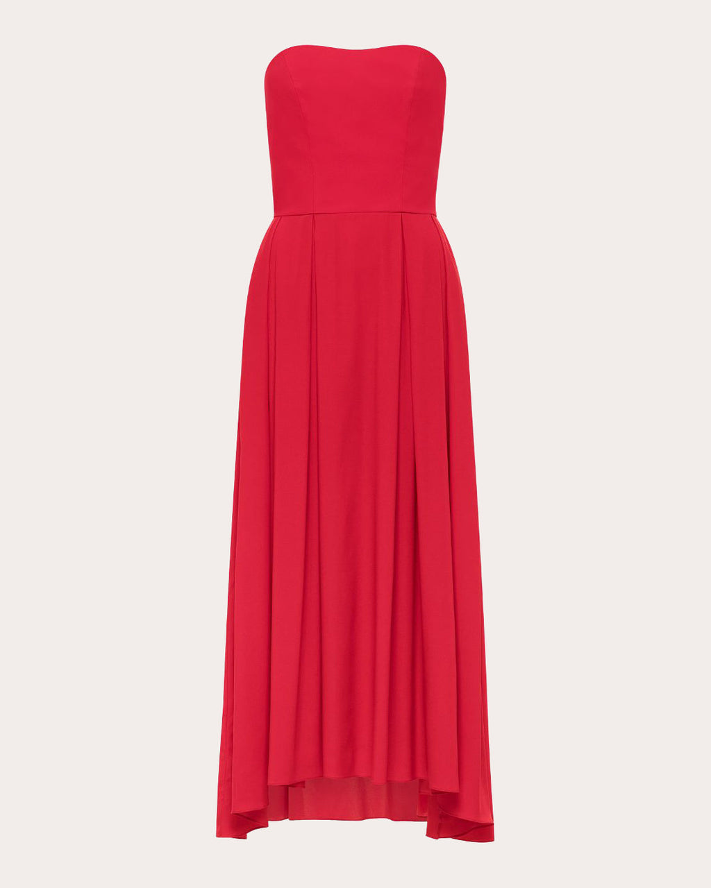 Ezra Silk Charmeuse Strapless Corset Midi Dress