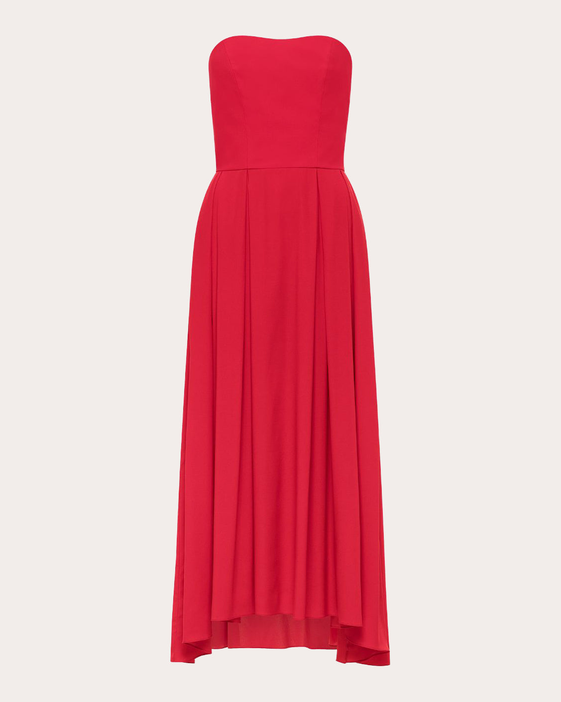 Ezra Silk Charmeuse Strapless Corset Midi Dress