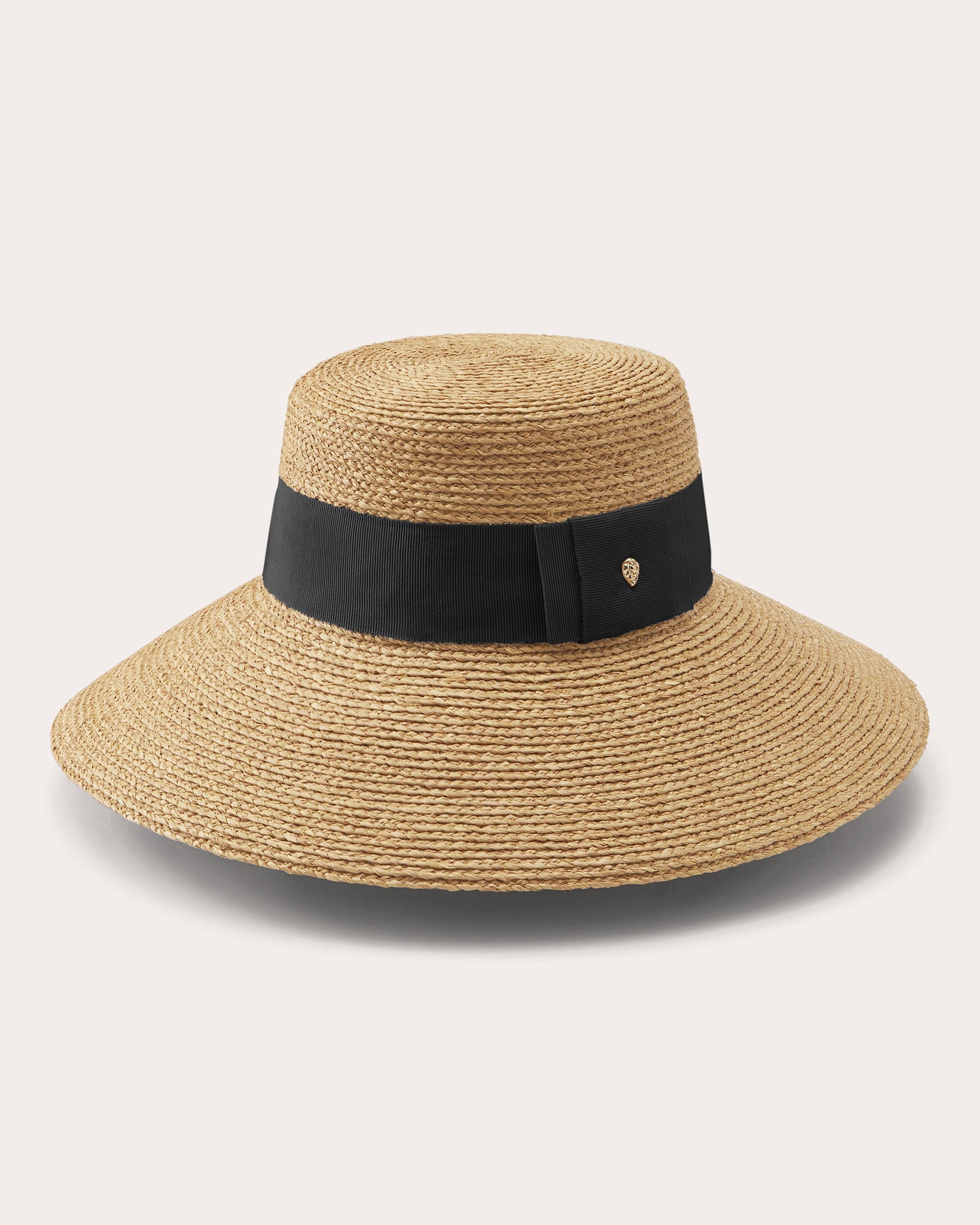 Easton Grosgrain-Trimmed Raffia Sun Hat