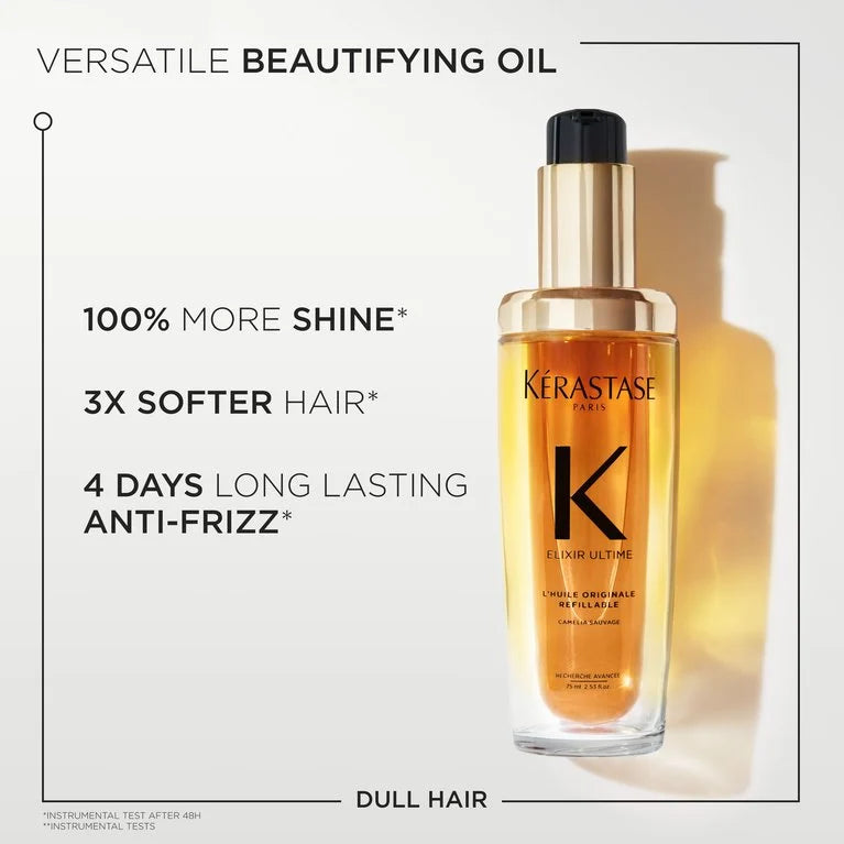 Elixir Ultime L'Huile Originale Versatile Beautifying Refillable Hair Oil