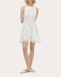 Eloise Crochet Floral Lace Flared Mini Dress