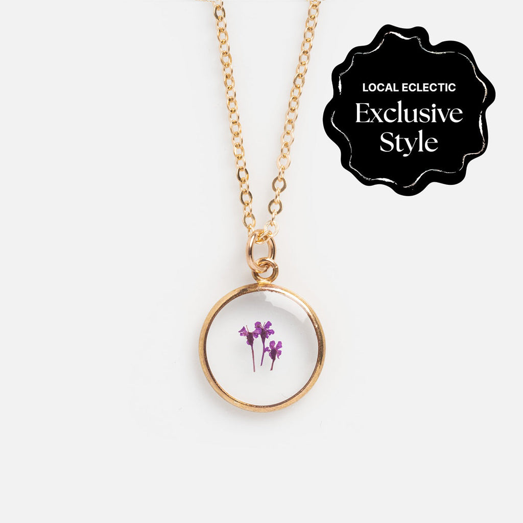 Tiny Birth Flower Portrait Necklace