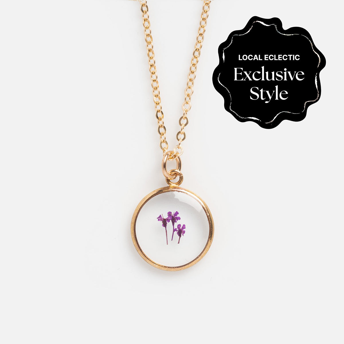 Tiny Birth Flower Portrait Necklace