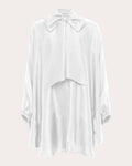 Emlyn Tie-Neck Silk Mini Dress