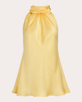 Erden Silk Sleeveless Mock Neck Top