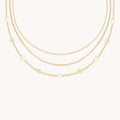 Essential Pearl Necklace Stacking Set in Gold