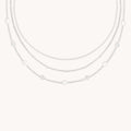 Essential Pearl Necklace Stacking Set in Silver