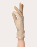 Cream Essentials Leather Gloves