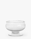 Etched Glass Handmade Condiment Bowl