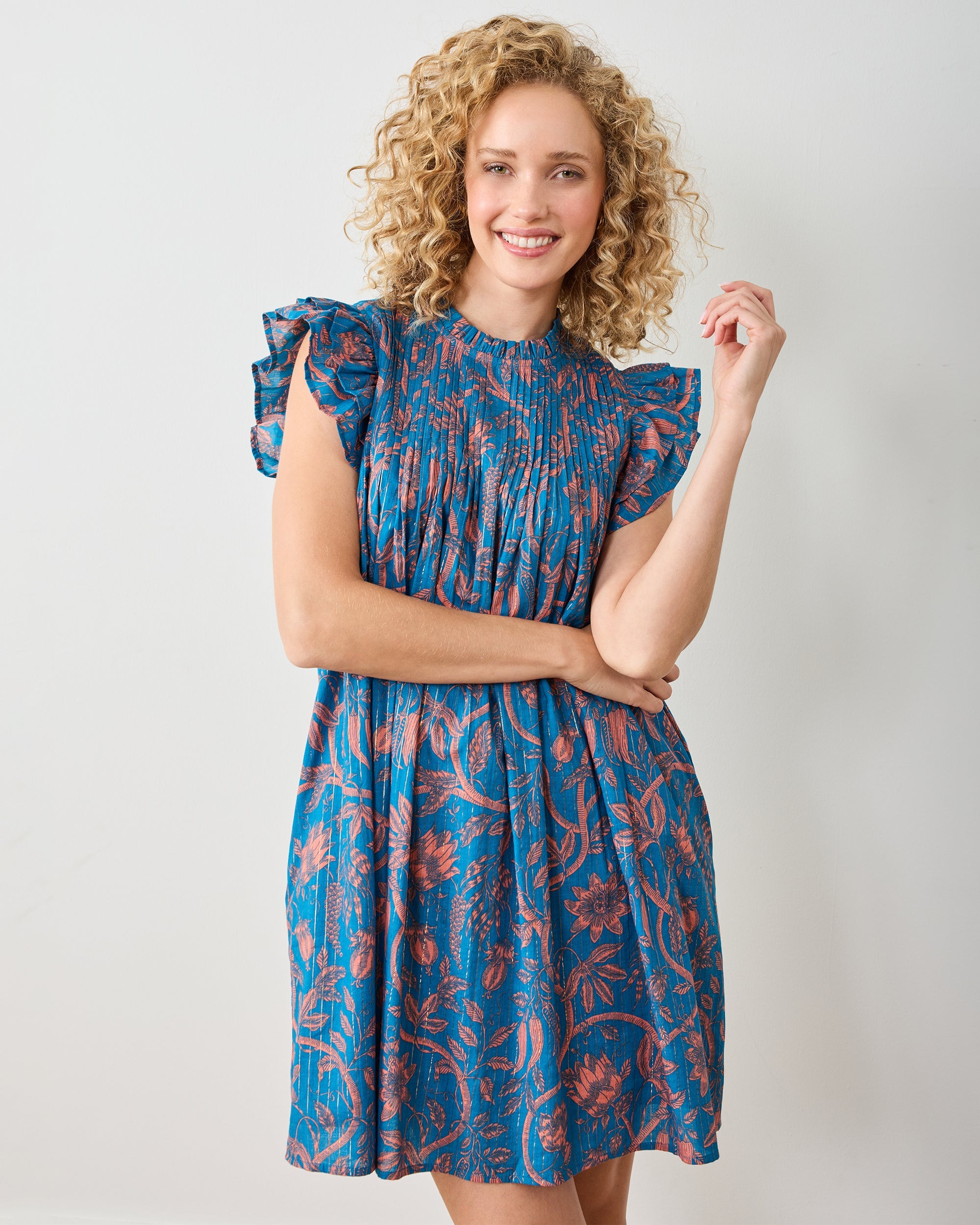 Etched Vine - Open Road Dress - Turquoise Blush