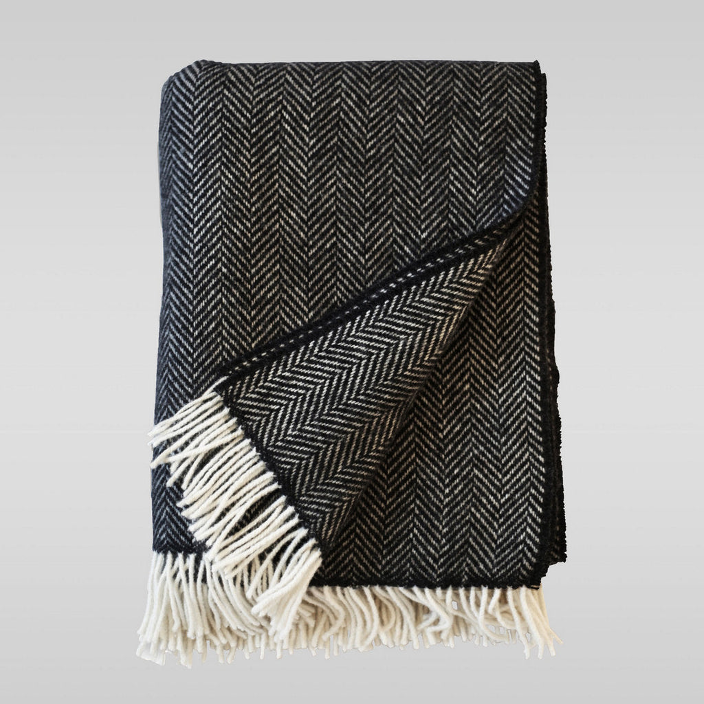 Herringbone Wool & Cashmere Throw