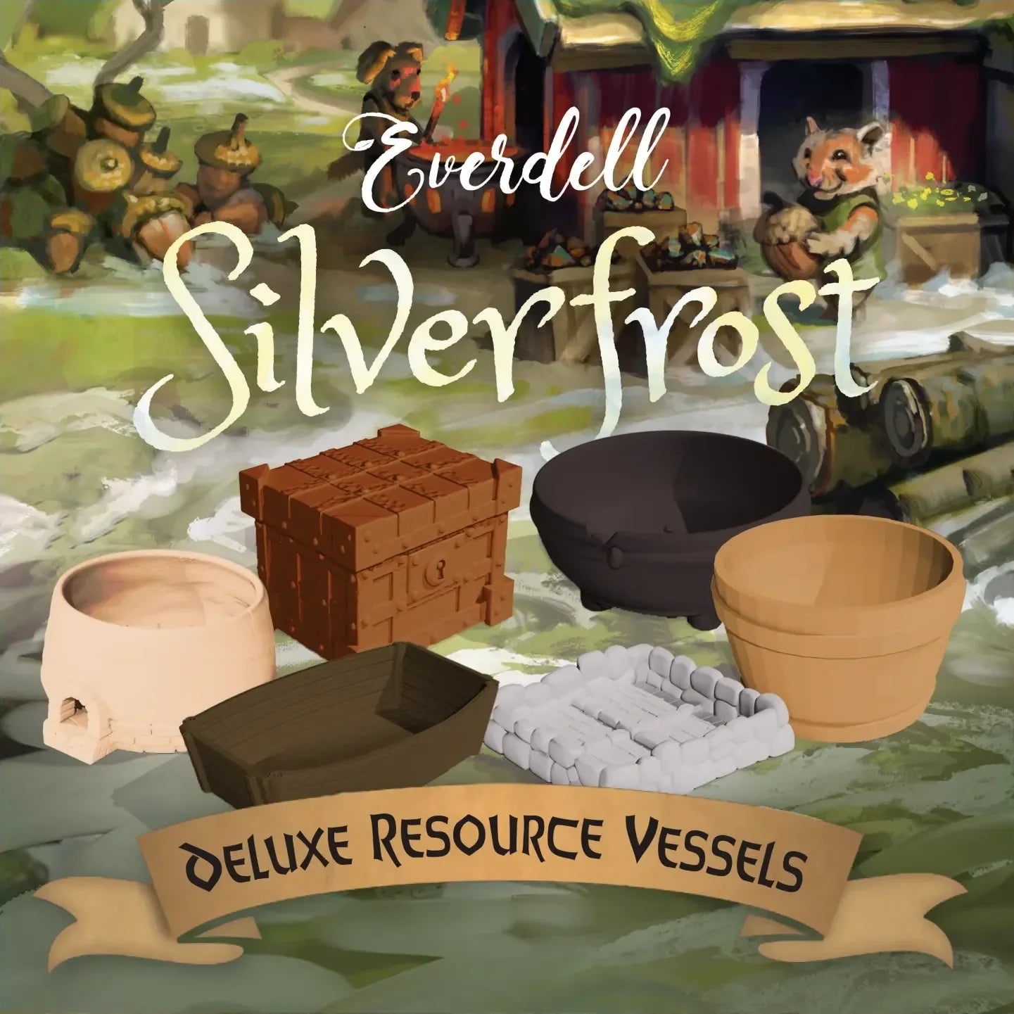 Everdell Silverfrost Deluxe Resource Vessels