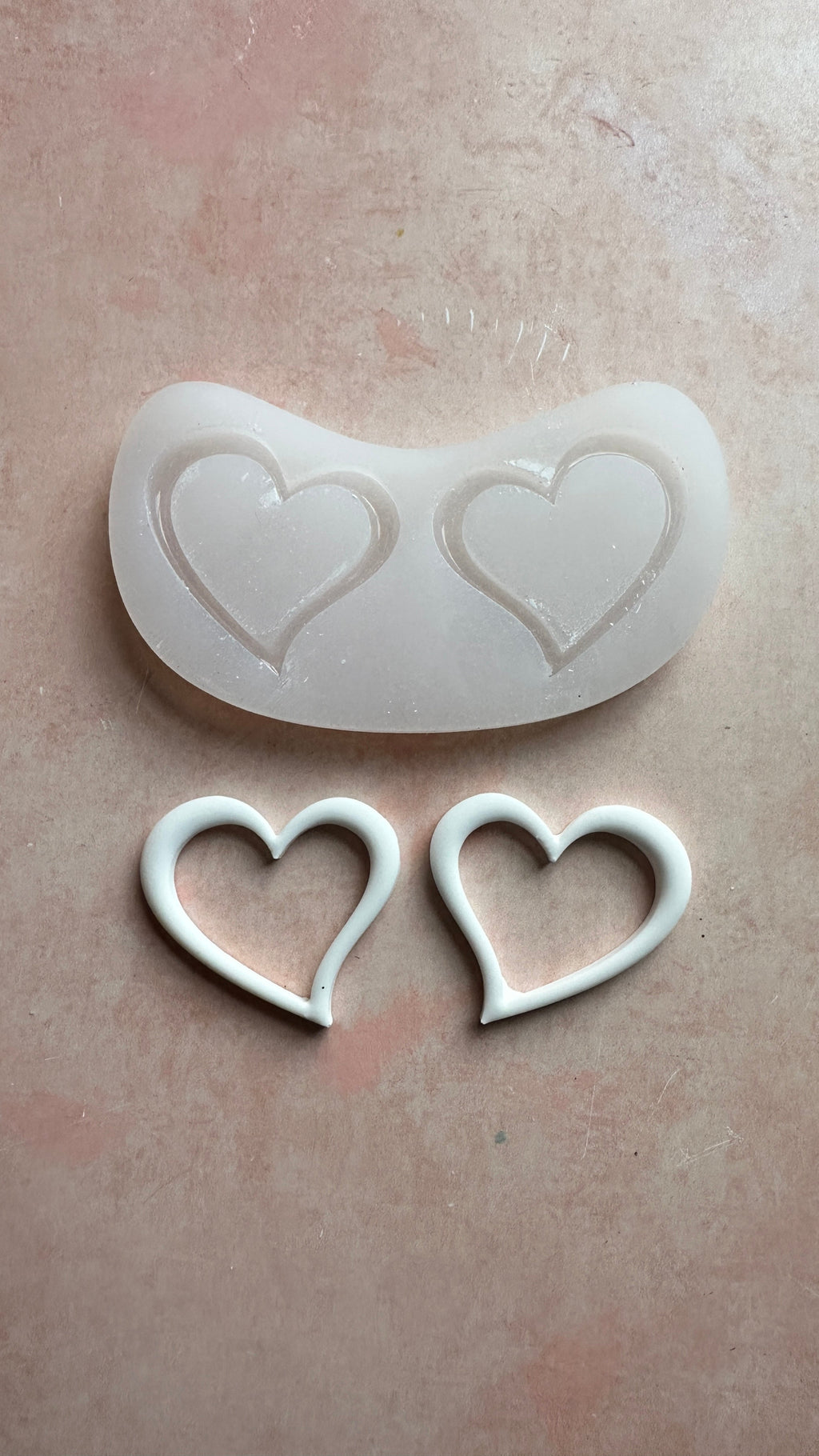 Open Heart Link Earrings Silicone mold Valentine