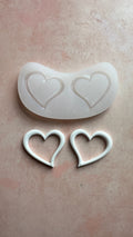 Open Heart Link Earrings Silicone mold Valentine