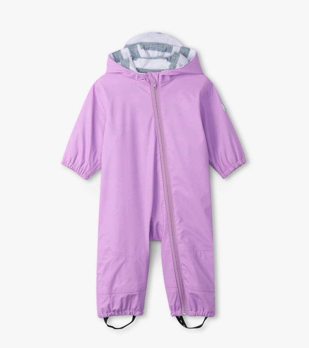 Baby Lilac Terry Lined Rain Suit