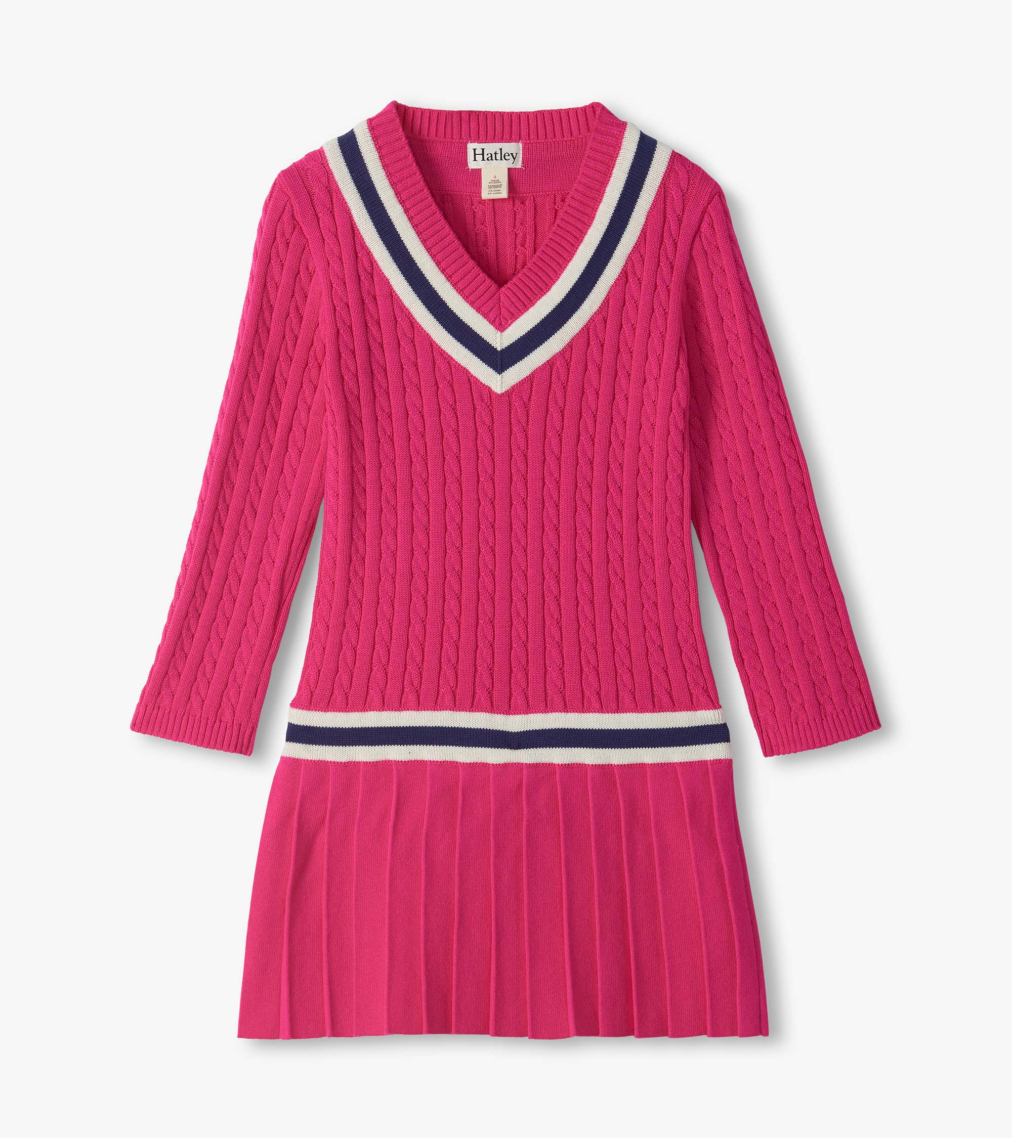 Girls Pink Yarrow Pleated Cable Dress