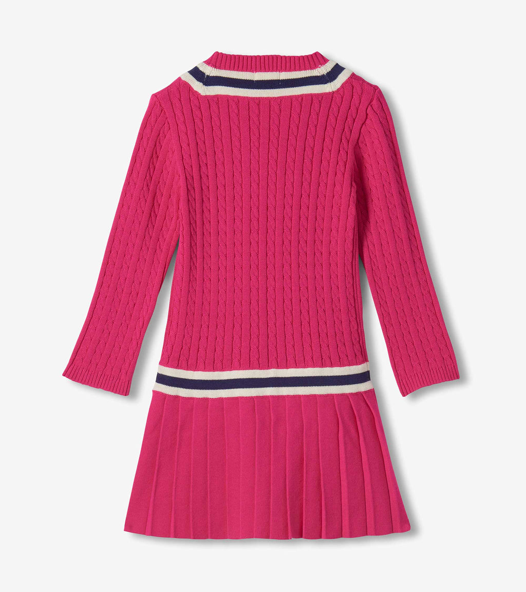 Girls Pink Yarrow Pleated Cable Dress