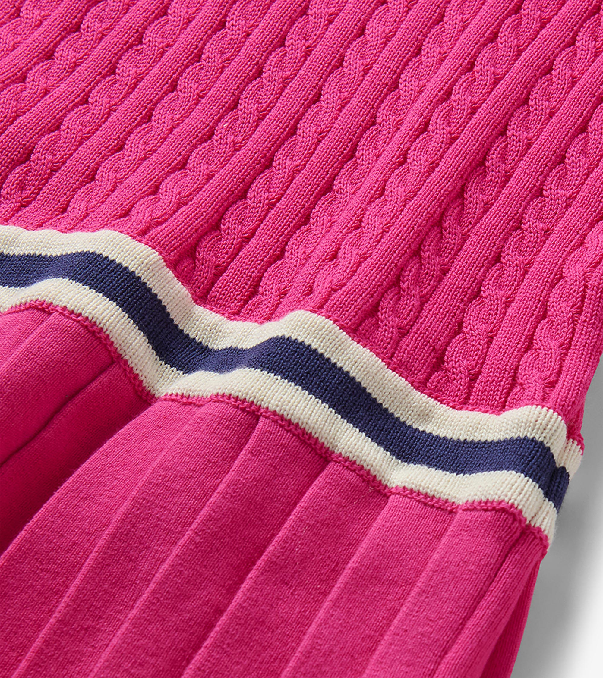 Girls Pink Yarrow Pleated Cable Dress