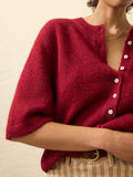 Après Alpaca Cardigan - Wine Rust