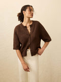 Après Alpaca Cardigan - Walnut Brown