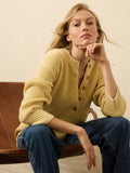 Sunwashed Cotton Fisherman Henley - Lemon Sorbet