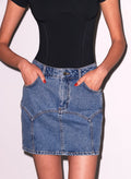 Denim Garter Skirt